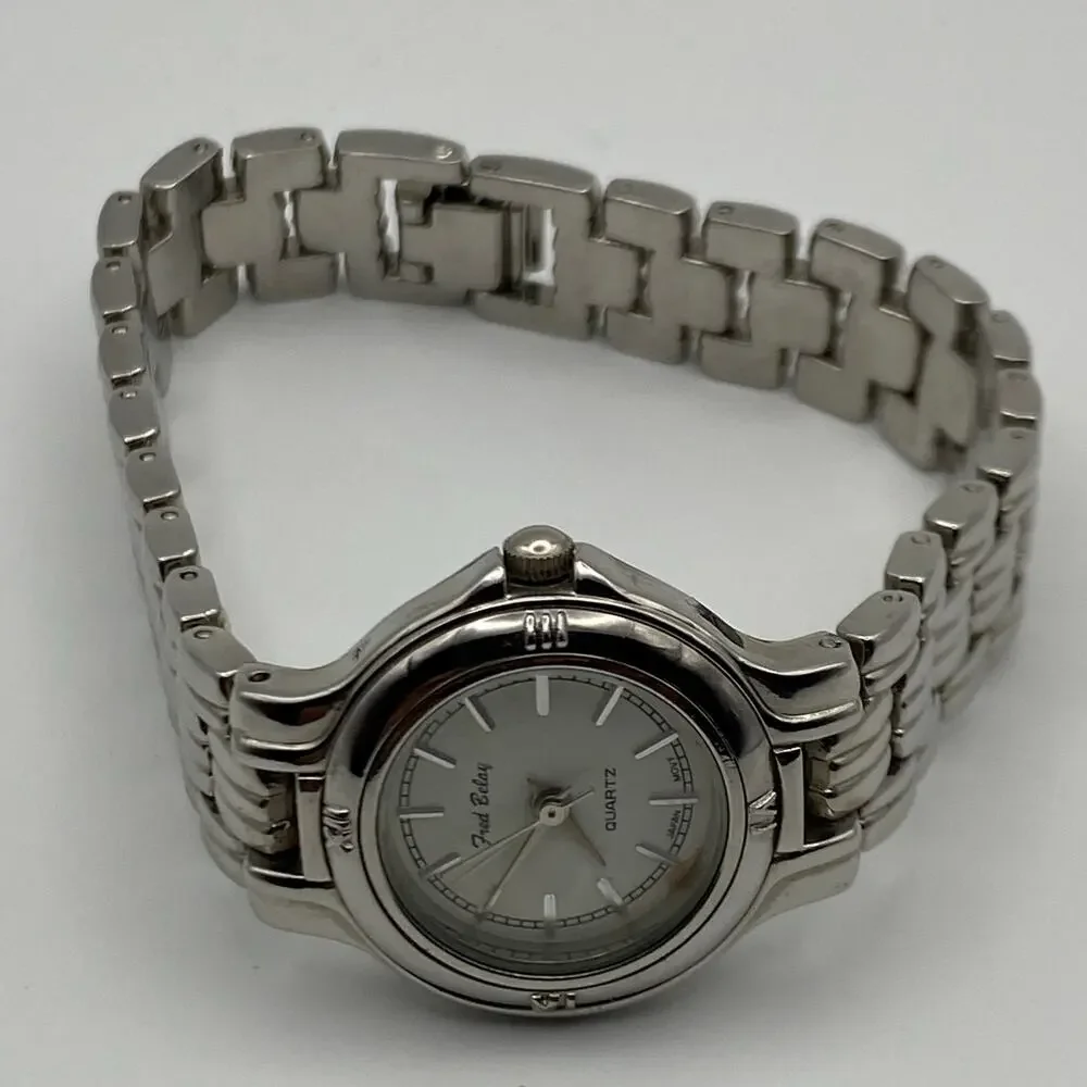 Elegant Fred Belay Ladies Silver Tone Stainless Steel Watch New Battery